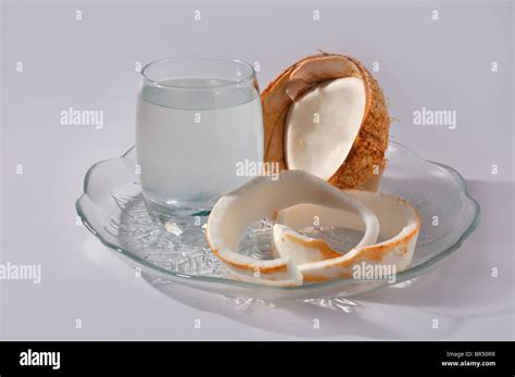 Tender Coconut Water and Tender Coconut Stock Photo - Alamy