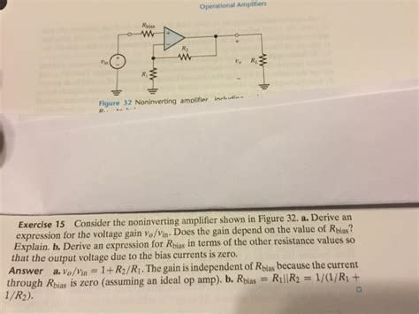 Solved Consider The Noninverting Amplifier Shown In Figure