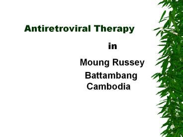 PPT Antiretroviral Therapy PowerPoint Presentation Free To View