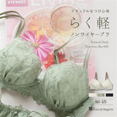 fran de lingerie ノンワイヤー ブラジャー 40代 高校生 かわいい セクシー レディース 下着 フランデランジェリー ndn001b243c ナチ