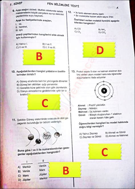 2018 BURSLULUK SINAVI SORULARI VE CEVAPLARI