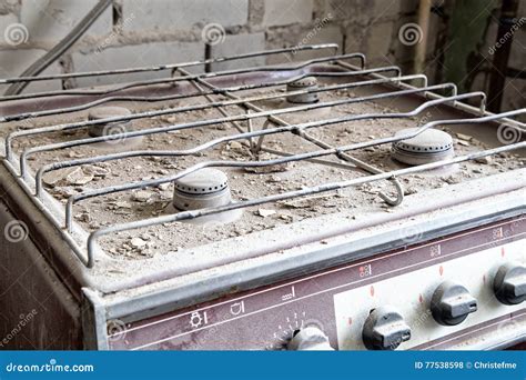 Dirty Gas Stove During The Capital Repair Stock Photo Image Of