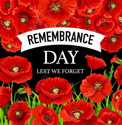 Remembrance Day November 11 Poppies Poster Template Download on Pngtree