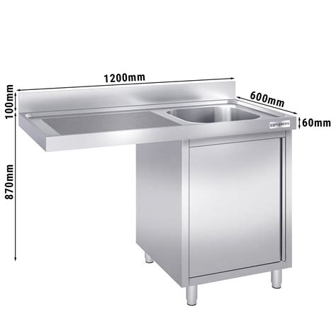 Sp Lmaschinen Sp Lschrank X Mm Mit Becken Rechts Ggm Gastro