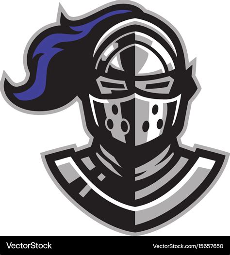 Knight Helmat Mascot Royalty Free Vector Image