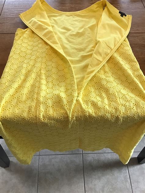 Talbots Cotton Sleeveless Crochet Lace Sheath Dress Size16 Yellow Ebay