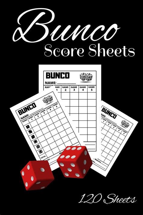 Buy Bunco Score Sheets Sheets Pages Large Number Of Pages To