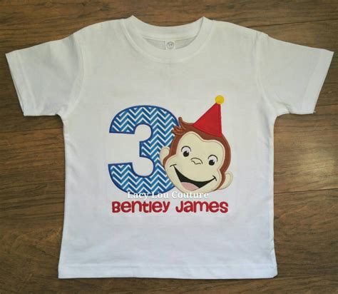 curious george birthday shirt curious george by LacyLouCouture