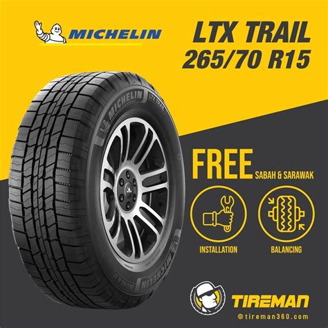 Michelin LTX Trail 265 70R15 Tayar Tire FREE INSTALLATION Delivery