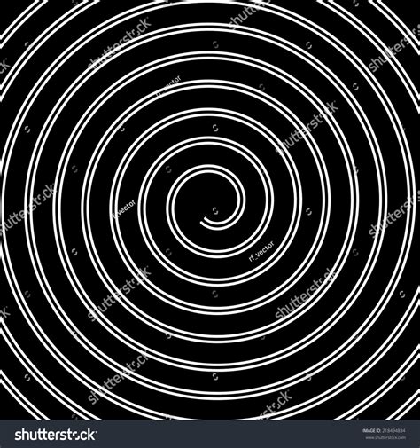 Volute Spiral Concentric Lines Circular Rotating Background Stock