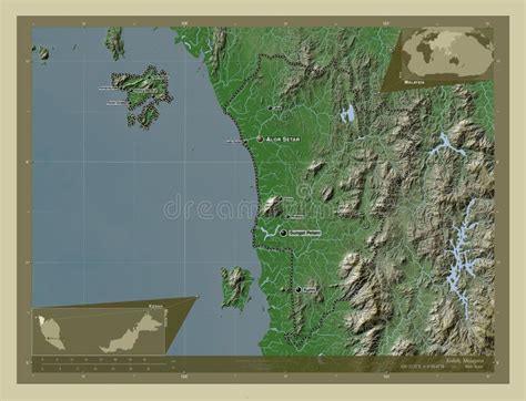 Kedah Malaysia Wiki Labelled Points Of Cities Stock Illustration