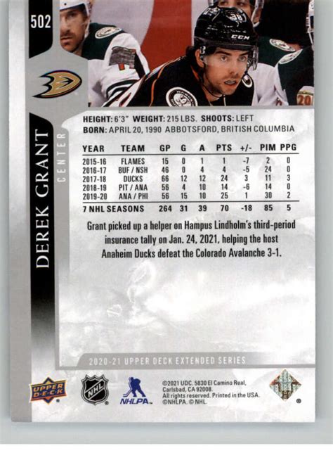 Upper Deck Extended Series Nhl Hockey Base Singles Pick Your