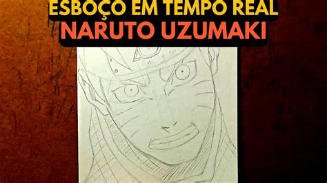 esboço em tempo real e como desenhar o naruto uzumaki anime manga