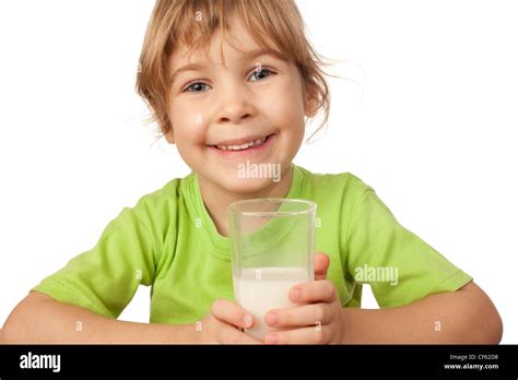 Petite Fille Boit Du Lait Banque De Photographies Et Dimages à Haute