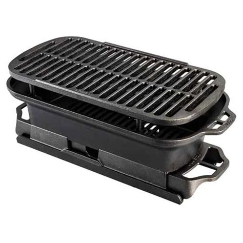 Lodge Inch Seasoned Sportsmans Pro Portable Cast Iron Charcoal Grill