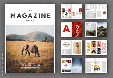 Print Magazine Layout Stock Template | Adobe Stock