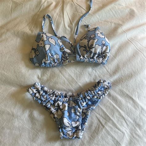 Princess Polly Bikini With Ruffle Bottoms Depop