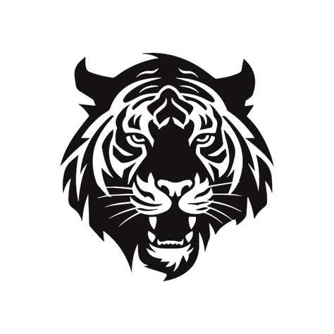 Premium Vector Tiger Head Silhouette