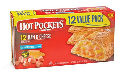 Hot Pockets Frozen Sandwiches Ham And Cheese 12Pk Hy Vee Aisles Online Grocery Shopping