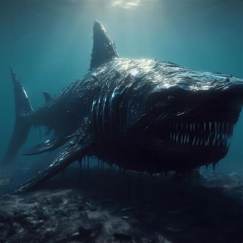 Megaloblackshark Monster Hai Eine Kombination Von Dna Von Einem Weißen