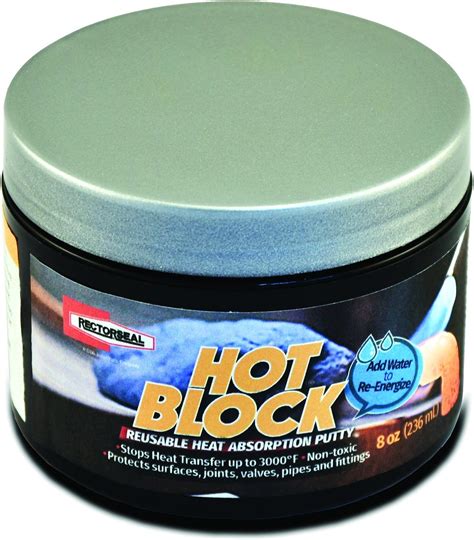 Rectorseal 83560 Hot Block Reusable Heat Absorption Putty 8 Oz Gray