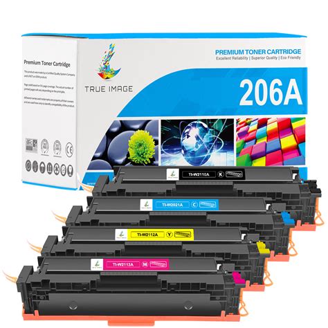 Compatible Hp 206a Toner Set W2110a W2111a W2112a W2113a 4 Pack True Image Tech Reviews On