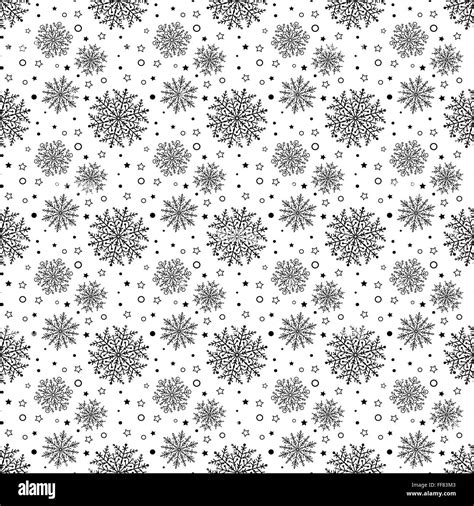 Seamless Vector Background With Snowflakes Stock Vector Image And Art Alamy