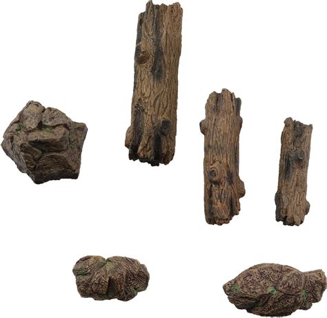 Amazon XGNG 6PCS Miniature Stone Rock Status Artificial Tree