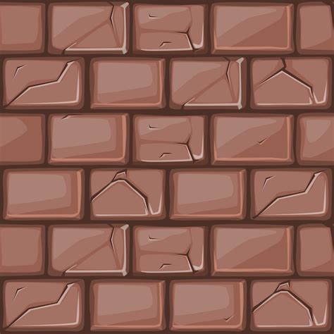 Premium Vector | Cartoon brown stone wall texture