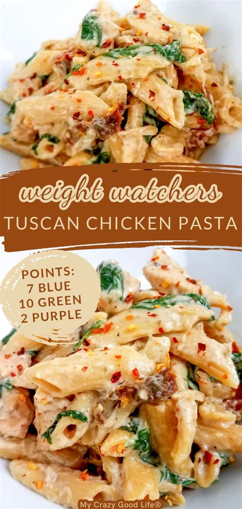 Tuscan Chicken Pasta Easy Weight Watchers Recipe