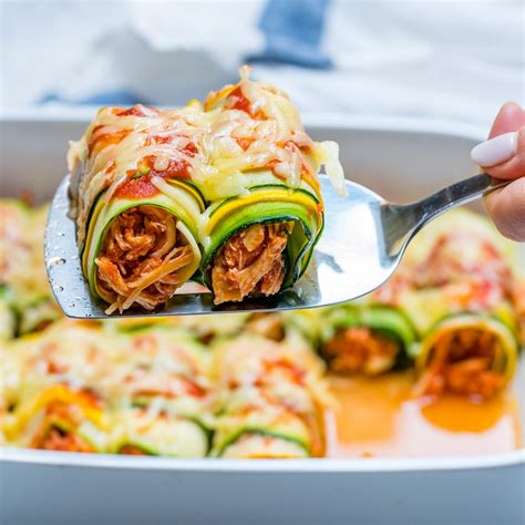 Clean Eating Zucchini Chicken Enchilada Roll Ups Are Heaven Clean