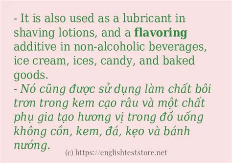 Cách Dùng Từ “flavoring” Englishteststore Tiếng Việt