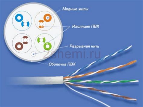 Обжимка кабеля витой пары цвета