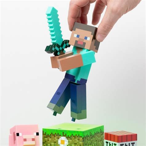 Minecraft Steve Lampe Diorama Cm Shopforgeek Lampe