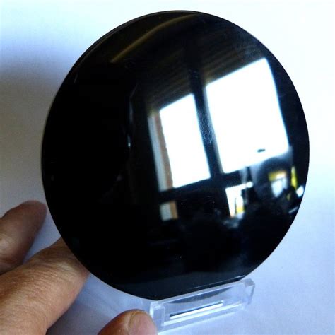 Obsidian mirror - 10 cm- 231 g - Catawiki