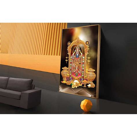 Tirupati Balaji Canvas Painting With Lakshmi Mata