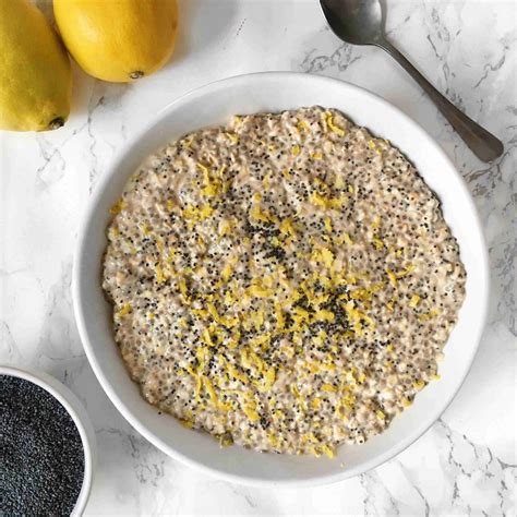 Lemon Poppy Seed Overnight Oats Recipe Nourish Your Glow