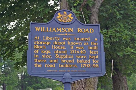 Williamson Road - Pennsylvania Historical Markers on Waymarking.com