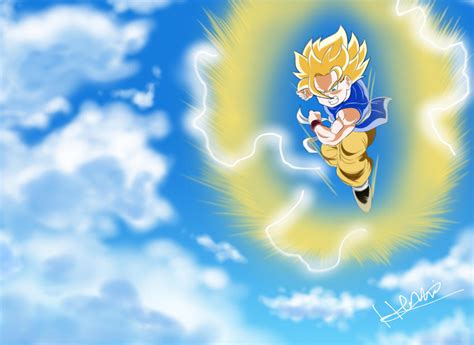 Goku Gt Ssj2 In Sky By Linderreguer On Deviantart