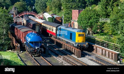 The British Rail (BR) Class 20 diesel engine at Goathland station Stock ...