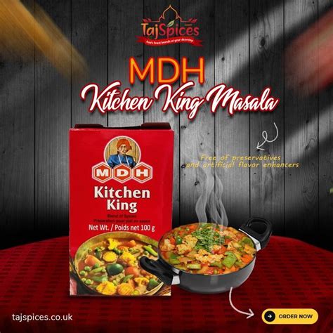 MDH Kitchen King Masala Indian Food Recipes Cooking Dishes Flavor