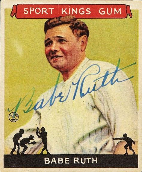 Highest Quality Babe Ruth Goudey Sport Kings Reprint Etsy Old