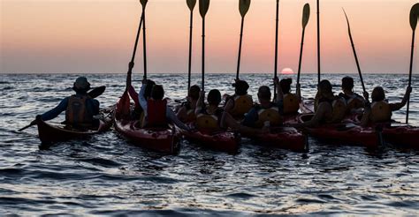 Santorini Sunset Sea Kayak Z Lekk Kolacj Getyourguide