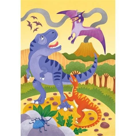 Clementoni Supercolor Puzzle Dinosaurs 3x48 Enfants 5 Ansboîte De 3 48 Piècespuzzle Dessin