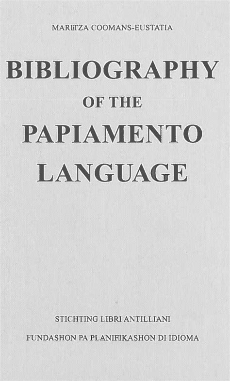 Bibliography of the Papiamento Language - NTICuracao