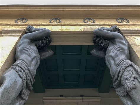 Portico With Atlantes, New Hermitage in St. Petersburg Russia, 2022