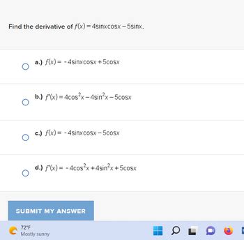 Answered Find The Derivative Of F X Bartleby