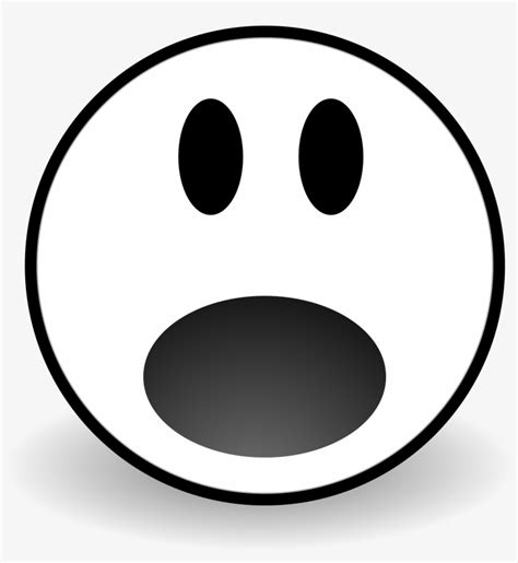 Scared Face Clipart - Afraid Face Black And White Clipart - Free ...