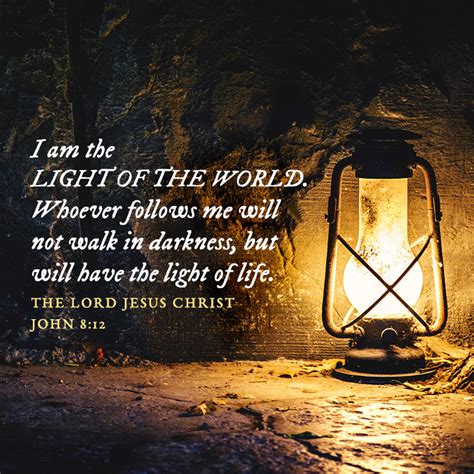 I am the light of the world. Whoever follows me will not walk in ...