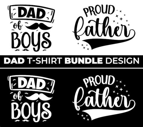 Premium Vector A Set Of Black And White Images That Say Dad Of Boys